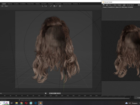Realistic Long Hair Man Model 3D