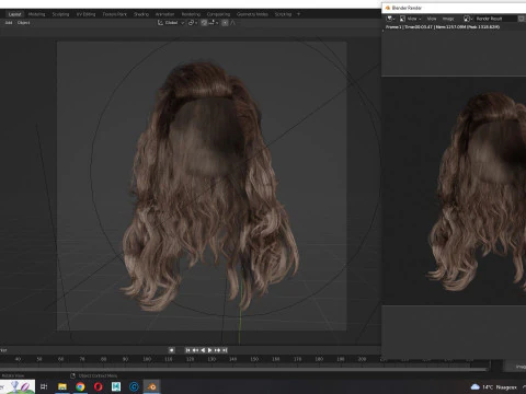 Realistic Long Hair Man 3D Model
