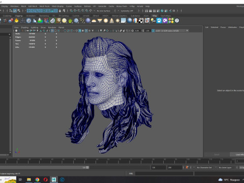 Realistic Long Hair Man Model 3D