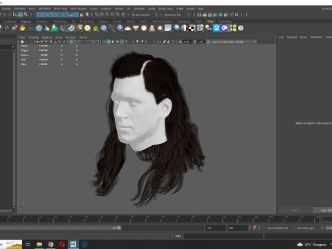 Realistic Long Hair Man Model 3D