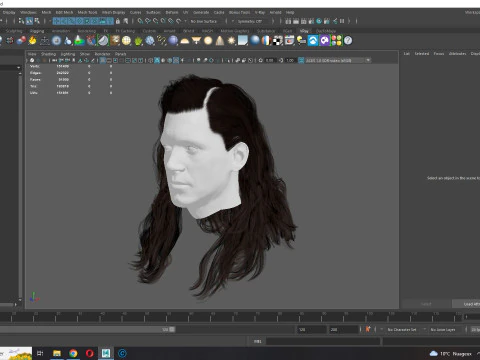 Realistic Long Hair Man 3D Model