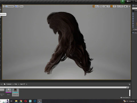 Realistic Long Hair Man 3D Model