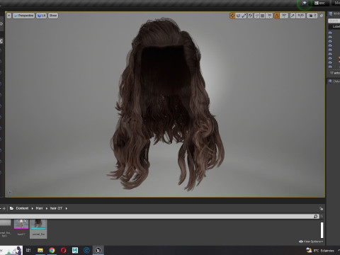 Realistic Long Hair Man Model 3D