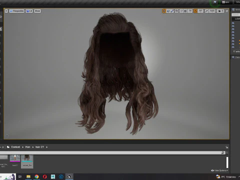 Realistic Long Hair Man 3D Model