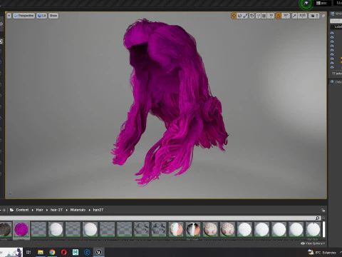 Realistic Long Hair Man 3D Model