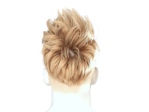 Realistic Hair hawk cyberpunk 3Dモデル