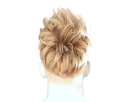 Realistic Hair hawk cyberpunk 3D Model