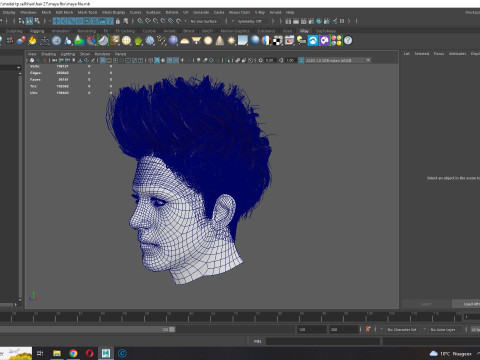 Realistic Hair hawk cyberpunk 3Dモデル