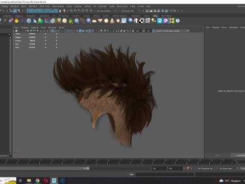 Realistic Hair hawk cyberpunk 3Dモデル