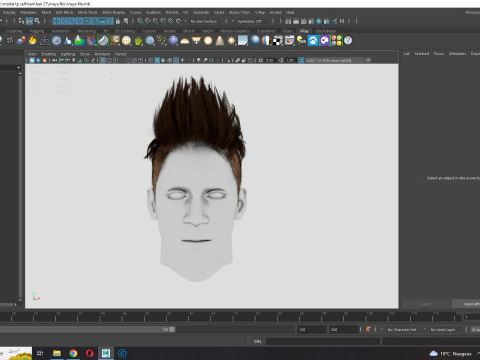 Realistic Hair hawk cyberpunk 3D Model