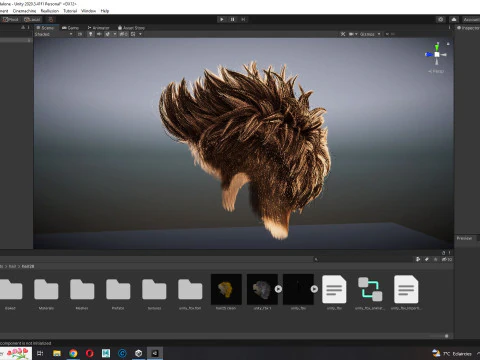 Realistic Hair hawk cyberpunk 3D Model