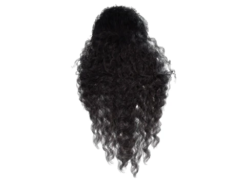 リアルな長い髪 3Dモデル