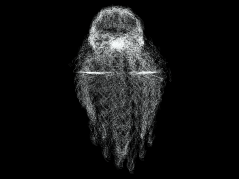 Realistic long hair 3Dモデル