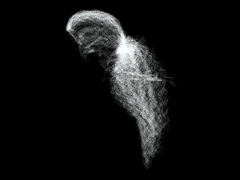 リアルな長い髪 3Dモデル