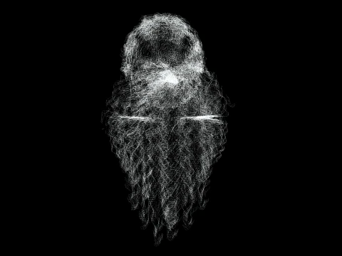 リアルな長い髪 3Dモデル