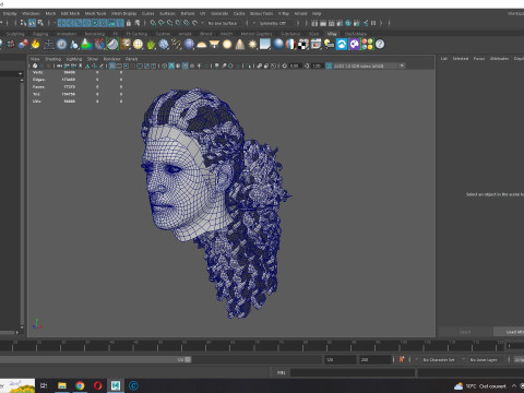 Realistic long hair 3Dモデル