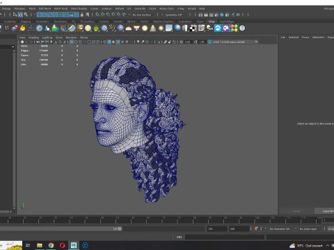 リアルな長い髪 3Dモデル