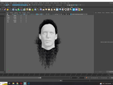 Realistic long hair 3Dモデル