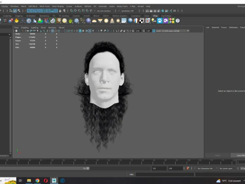 リアルな長い髪 3Dモデル