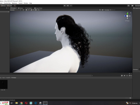 Realistic long hair 3Dモデル