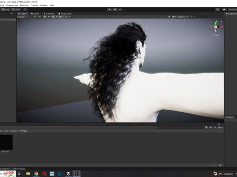 Realistic long hair 3Dモデル