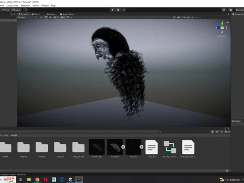 リアルな長い髪 3Dモデル