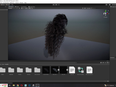Realistic long hair 3Dモデル