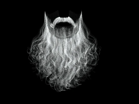 リアルなフルヒゲ 3Dモデル