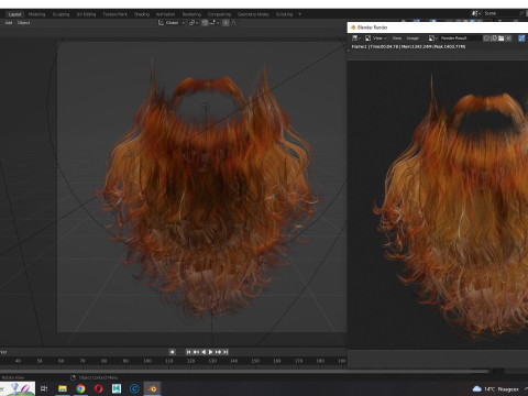 Realistic Full Beard 3Dモデル