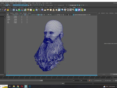 リアルなフルヒゲ 3Dモデル
