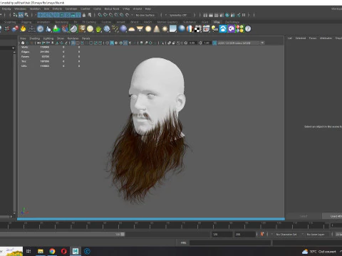 リアルなフルヒゲ 3Dモデル