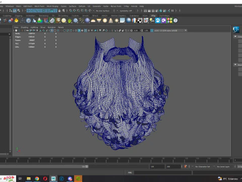 リアルなフルヒゲ 3Dモデル
