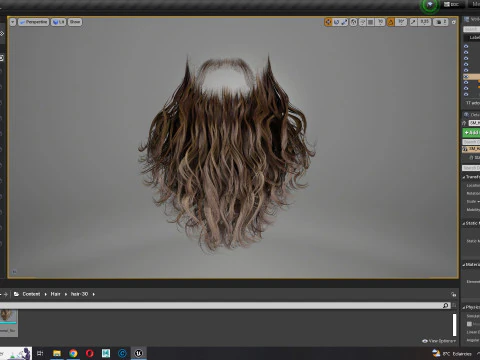リアルなフルヒゲ 3Dモデル