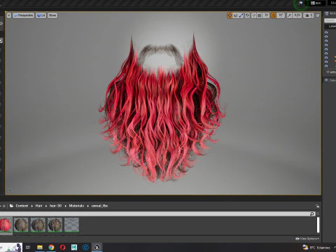 リアルなフルヒゲ 3Dモデル
