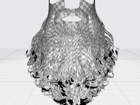 リアルなフルヒゲ 3Dモデル
