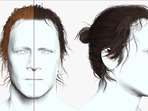 Cabelo Masculino - Coque Homem Modelo 3D