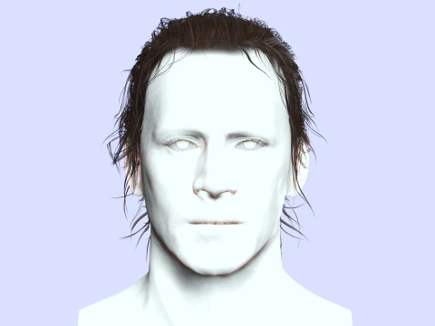 Male Hair - Man Bun 3D Model