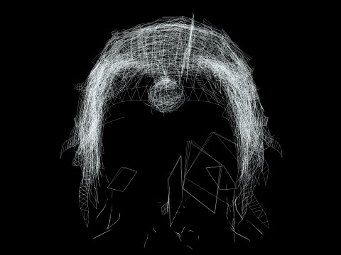 Male Hair - Man Bun Model 3D