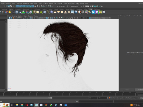 Male Hair - Man Bun Model 3D