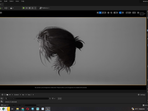 Male Hair - Man Bun Model 3D