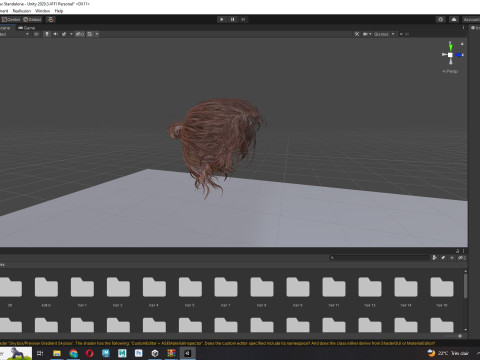 Male Hair - Man Bun Model 3D