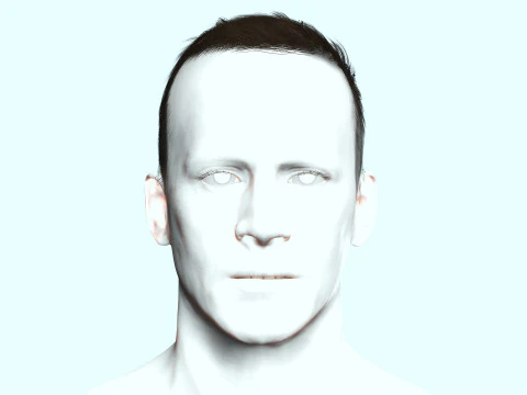 Male Hair 3D Model