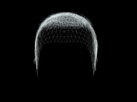 Male Hair 3D Model