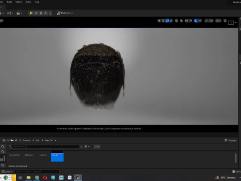 Male Hair 3D Model