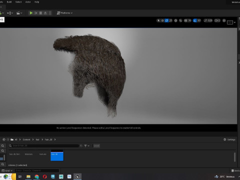 Male Hair Modello 3D