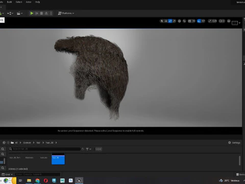 Male Hair 3D Model