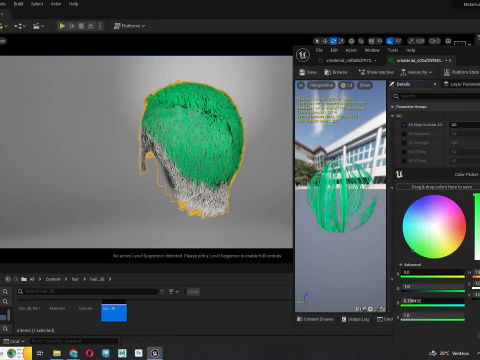 Male Hair 3D Model