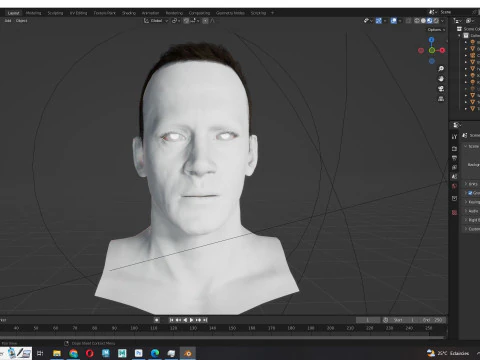 Male Hair 3D Model