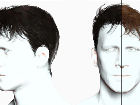 Cabelo Masculino Realista Modelo 3D