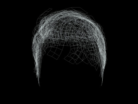 Realistic Male Hair 3D Model